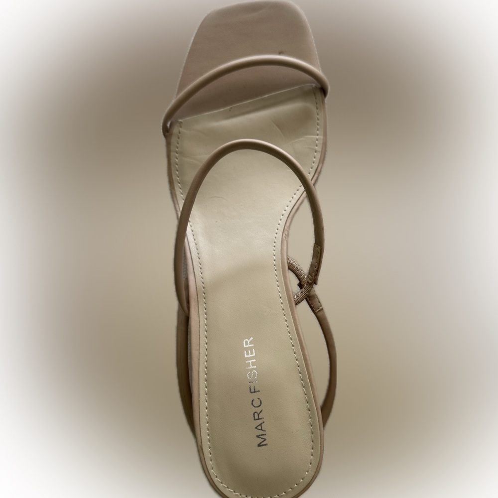 Marc Fisher Beige Strappy Heels